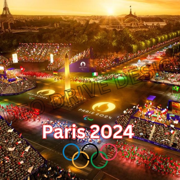 PARIS Summer Olympics Art Print 17X11 OLYMPIC WALL ART - Picture 2 of 2